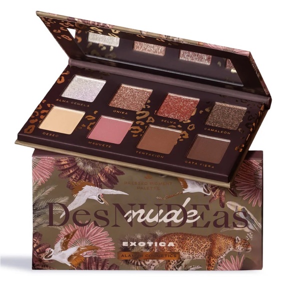 ALAMAR COSMETICS DesNudeAs Exotica Eyeshadow Pressed Pigment Palette 8 Shades - Picture 8 of 12